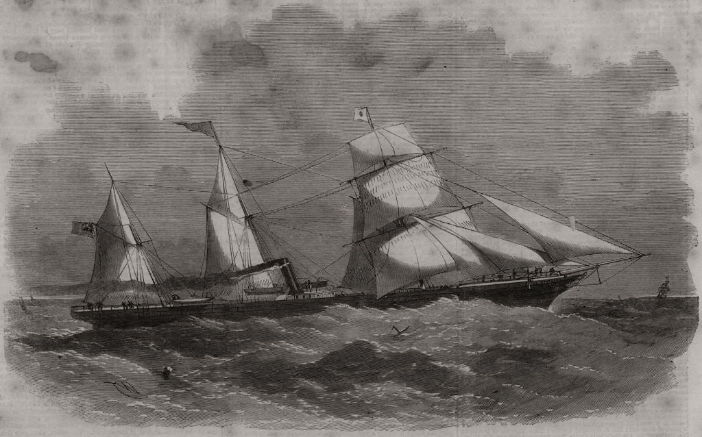 The new screw-steamer Sicilia. Ships 1861 old antique vintage print picture